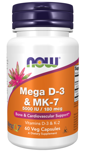 MEGA D3 & MK-7 60 VCAPS Now foods