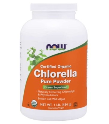 Chlorella Powder, Organic 454g Now foods