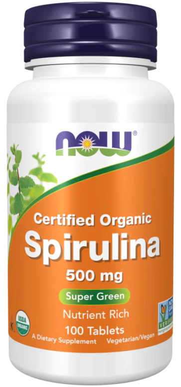 Spirulina 500mg 100 tbs NOW Foods