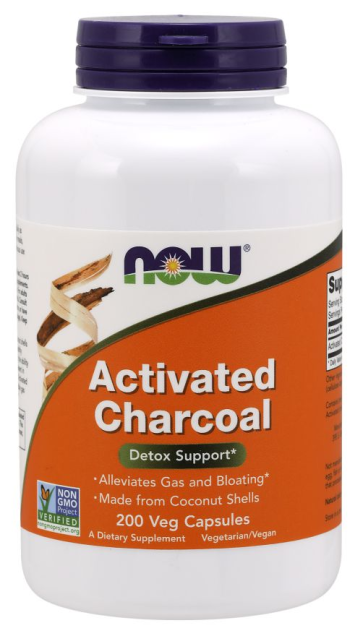 Activated Charcoal 200vcaps NOW Foods