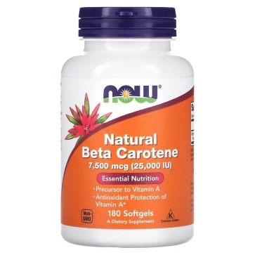 NATURAL  BETA CAROTENE 25000 180 SGELS Now