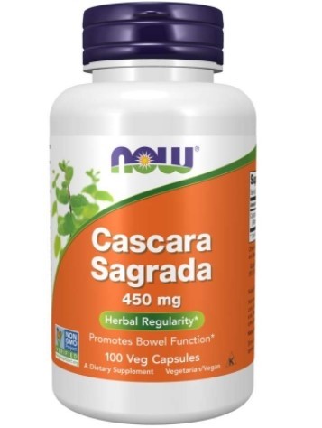 Cascara Sagrada 450 mg 100 Veg Caps NOW Foods