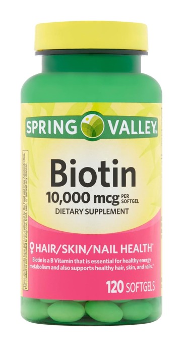 Biotin Hair/Skin/Nails  10,000 Mcg, 120 Count Spring Valley