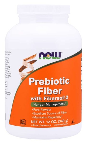 Prebiotic Fiber with Fibersol-2 Powder 12oz Now foods